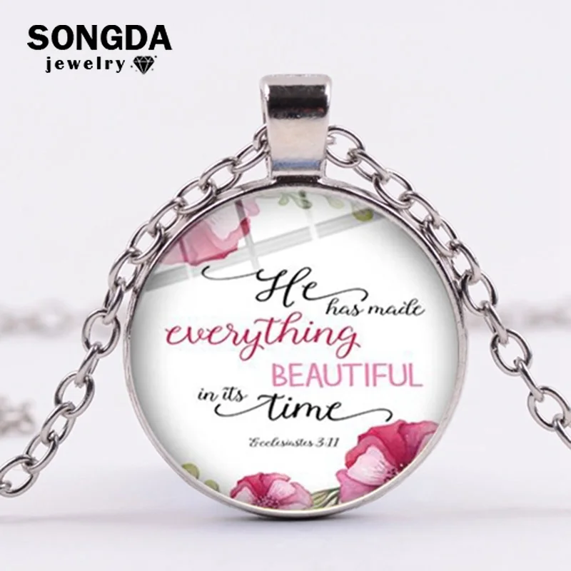 She Is Far More Precious Than Jewels Necklace Handmade Bible Verse Proverbs Charm Quote Scripture Christian Women Men Jewelry | Украшения и