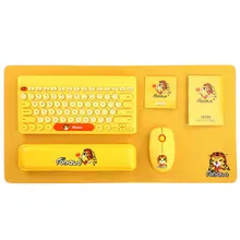 Аниме подарок девочка милый 4 шт Беспроводная мышь для ноутбука и Клавиатура Набор