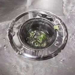 Kitchen Sink Strainer Stainless Steel Mesh Drain Strainer Anti Clogging Basket Filter Floor Drain Balcony Drain Hole Sink Gadget
