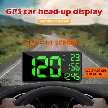 

6.2 inch Screen Car HUD Display GPS Speedometer Overspeed Alarm System Lightness and Portability No Space Occupy