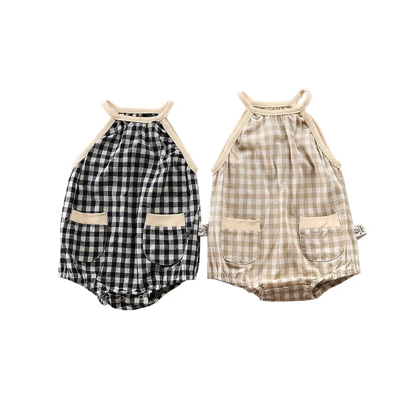 

MILANCEL baby bodysuits summer toddler girls jumpsuits infant girls sleeveless bodysuits infant boys clothing