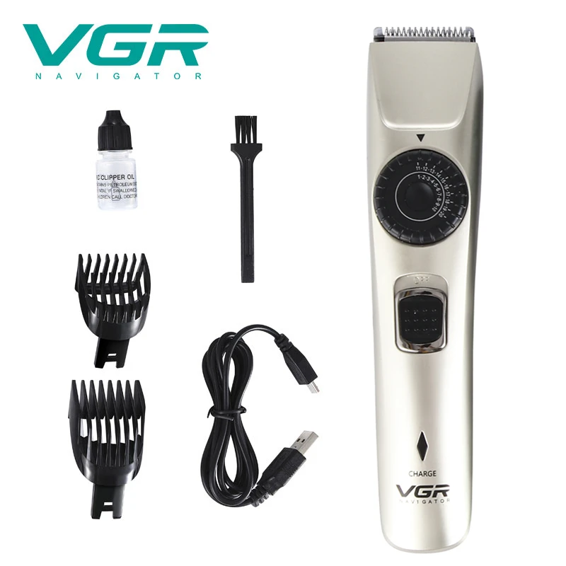VGR 031 Hair Clipper Professional Self-Cutting  Barber Trimmer Multi-Size Controllable USB Rechargable Noise Reduction VGR V031 3