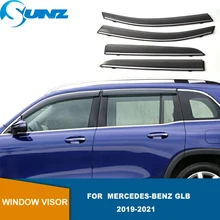 

Window Deflectors For Mercedes-Benz GLB (X247) 2019 2020 2021 Window Visors Sun Rain Tape On Deflector Wind Rain Guards SUNZ