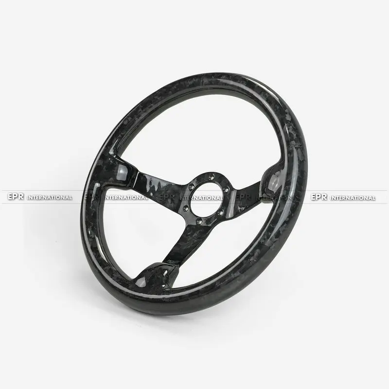 

UNIVERSAL Glossy Forged Carbon Deep Dish Type Steering Wheel(335mm diameter, deep around 60mm, 6 bolts 70mm PCD