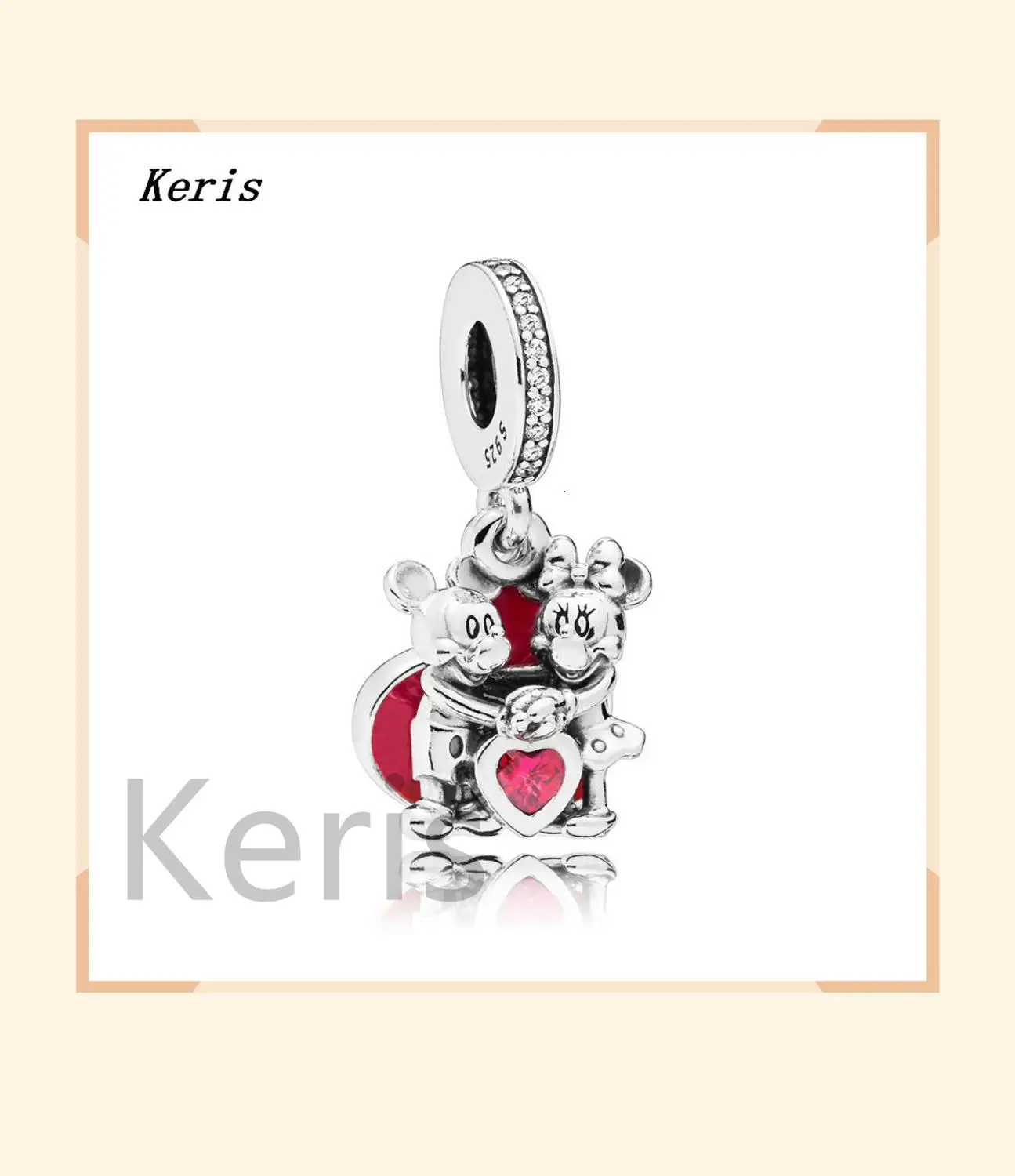

100% 925 silver sterling 797769czr charm with love hanging charm diy all the bracelets fashion jewelry