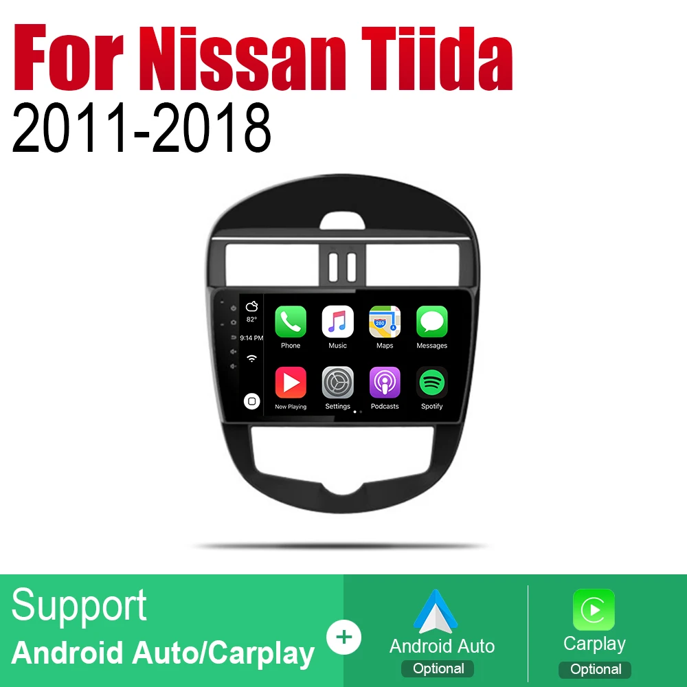 Auto Radio 2 Din Android Car Player For Nissan Tiida 2011 2012 2013 GPS Navigation Map Multimedia
