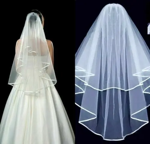 

White/Ivory Lace Wedding Short Bridal Veil Accessories With Comb