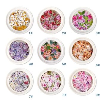 

DIY Manicure Decal Flower Nail Ornaments Paper Flowers Resin Filler for Resin Craft Making Jewelry