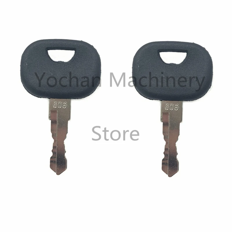 2 Pezzi 606 Chiave Di Accensione Per Liebherr John Deere Track Loader Heavy Equipment Starter
