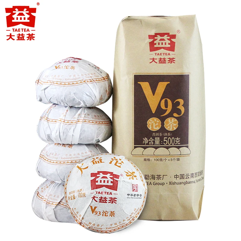 2018 Yr Dayi V93 Shu Pu erh Tea Menghai TAE TEA Ripe 100% гарантия качества|Чаедробильные машины| |