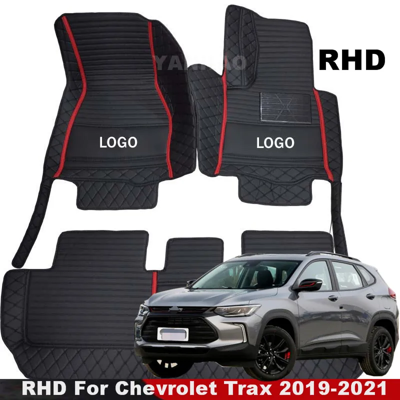 

RHD Carpets For Chevrolet Trax Tracker Holden 2021 2020 2019 Car Mats Floor Artificial Leather Custom Car Interior Accessories