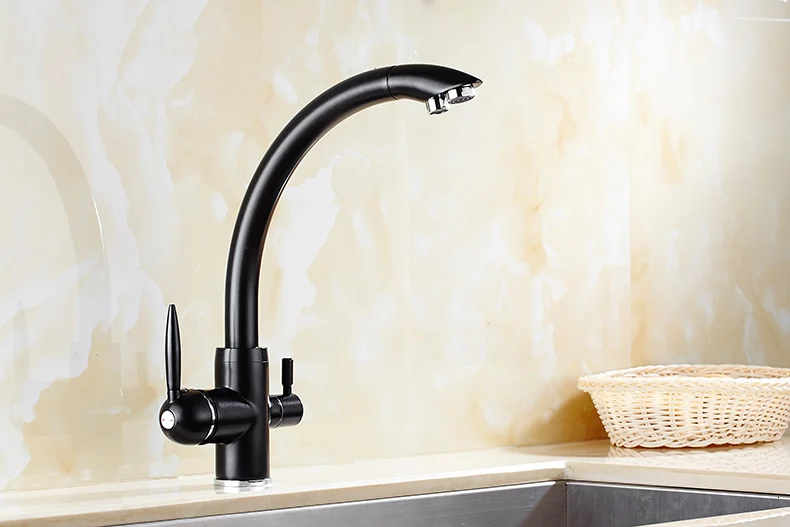 Kitchen Faucets Chrome Solid Brass Crane For Kitchen Deck Mounted Water Filter Tap Sink Mixer Kitchen Faucet N22-124