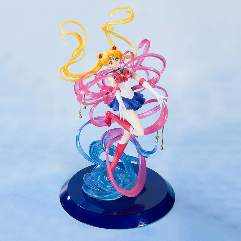

20cm Anime SAILOR MOON Transformation TSUKINO USAGI Statue Beauty Girls Action Figure PVC Collection Model Toys Gifts