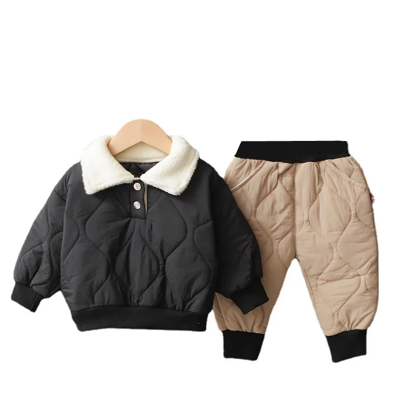 

New Autumn Kid Fashion Clothes Children Thick Warm Jacket Pants 2Pcs/Set Toddler Casual Girl Costume Winter Baby Boys Tracksuits
