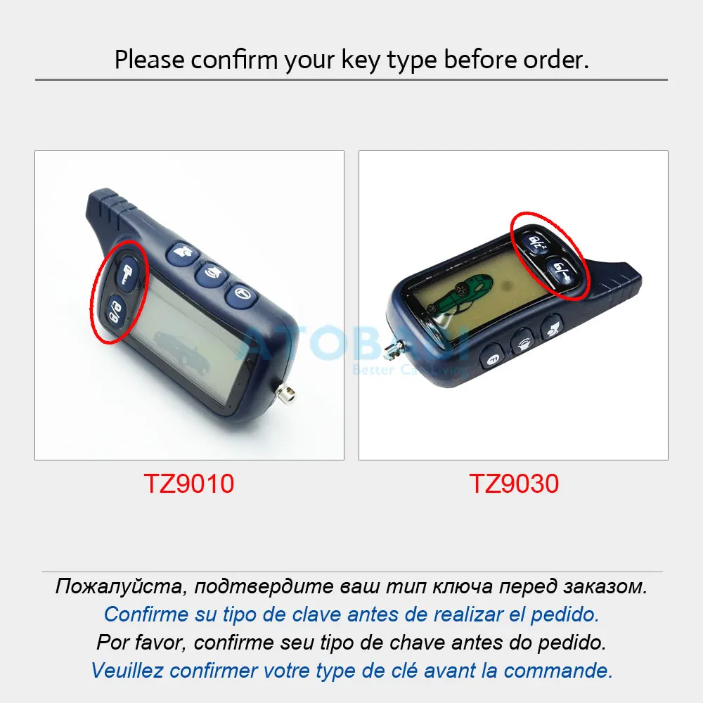Кожаный чехол для ключей Tomahawk TZ 9010 SL 950 TZ9010 двухсторонняя Автомобильная