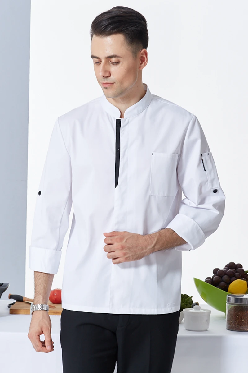 Унисекс куртка шеф повара длинная/с коротким рукавом униформа для ресторана