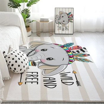 BeddingOutlet Lion Carpet for Bedroom Geometric Large Play Floor Mat Tribal Cartoon Animal Area Rug for Adult 152x244cm Dropship 5