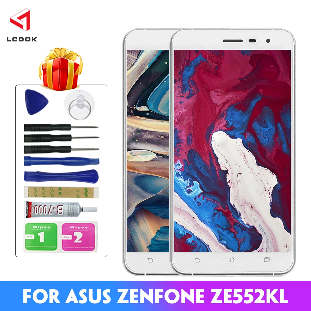 100% тестовый ЖК-дисплей для Asus Zenfone 3 ZE552KL Z012DA Z012D Z012DC кодирующий преобразователь