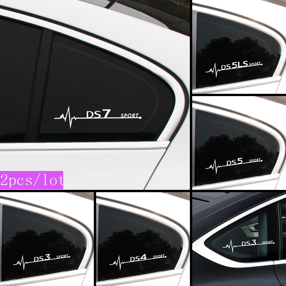 Car styling 2PCS Side Window Stickers Waterproof Decals For DS SPIRIT DS3 DS4 DS4S DS5 5LS DS6 DS7 Accessories | Автомобили и