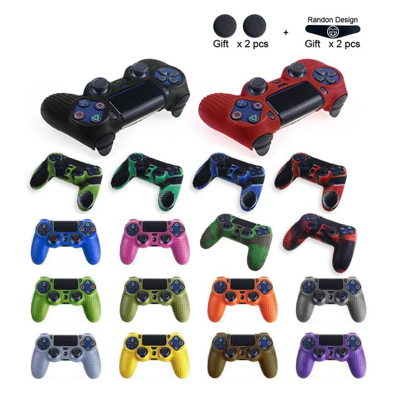 

RETROMAX Non-Slip Silicone Protective Case For Sony PlayStation 4/PS4 Slim/PS4 Pro Controller Rubber Gel Skin Sweatproof