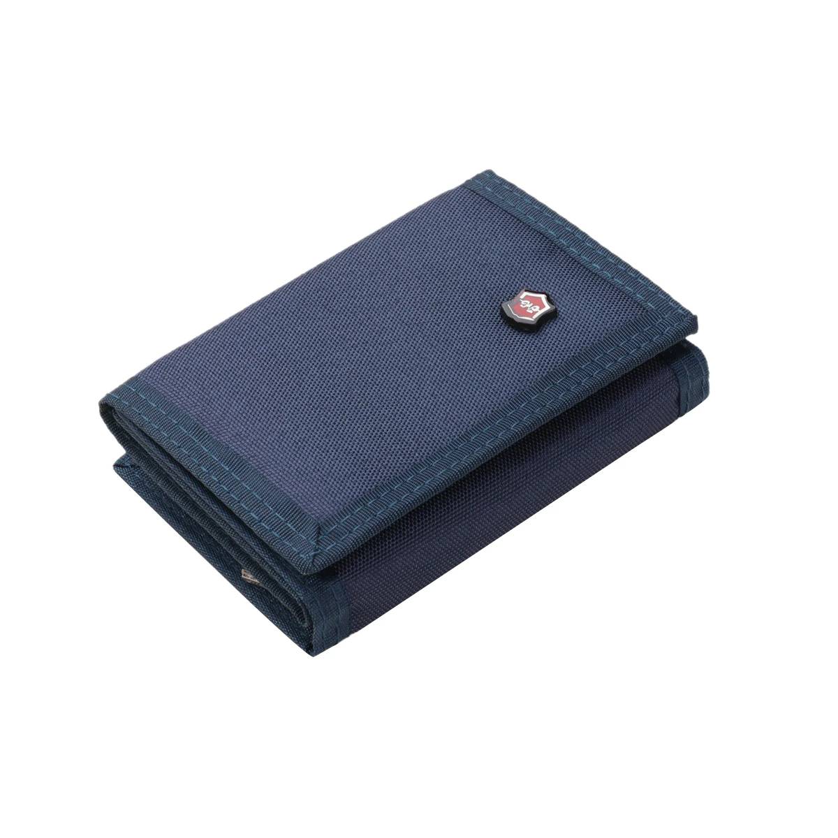 Men Solid Color Wallet Three-fold Coin Purse Canvas Wallet with Velcro Fashionable Card Pack 5