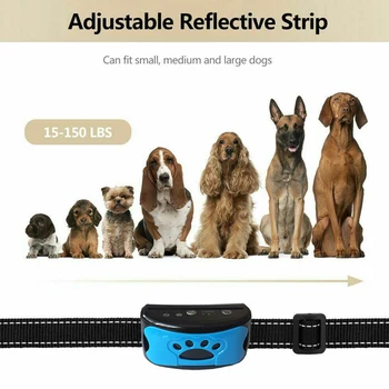 

Adjustable Sound Vibration Pet Supplies 7 Level No Shock Anti Bark Collar Press Button Multifunctional Dog Training Smart