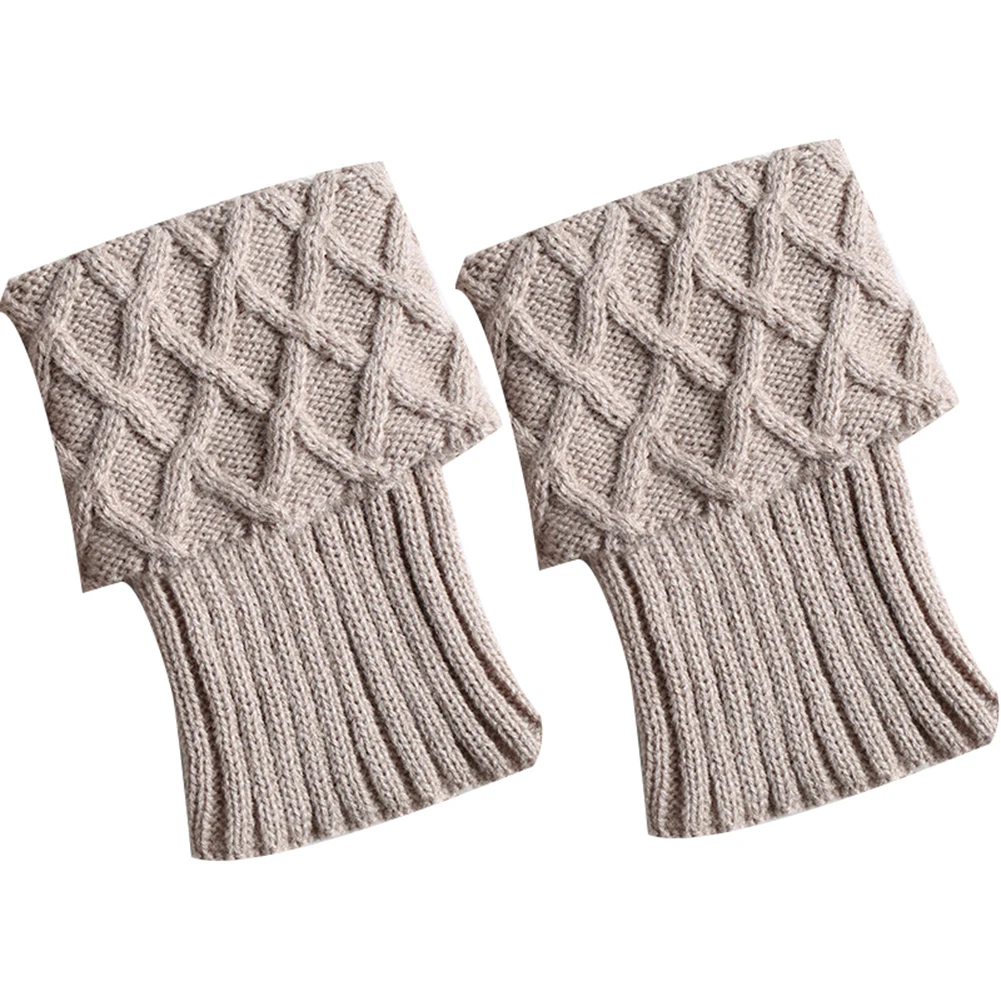 Теплые носки для зимы, носки, сапоги, женские зимние вязаные сапоги, теплые эластичные однотонные сапоги, носки с манжетами