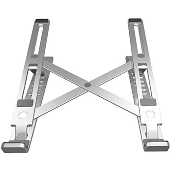 

Adjustable Portable Laptop Stand Ultra-Thin Light Weight Aluminum Adjustable Eye-Level Ergonomic Height (Silver)