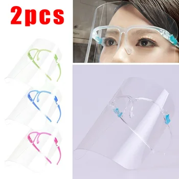 

4pcs Transparent Full Face Cover Safety Anti-fog 2*Frame + 2*Transparent Sun Shield Splash-proof Anti Flue Spittle Anti Dust