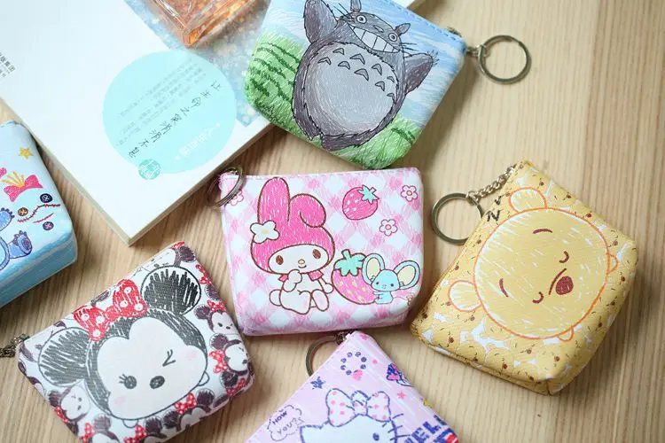 Disney children cartoon purse Coin Mickey Mouse coin bag girl boy gift handbag storage key pendant bag kid packet case pencil