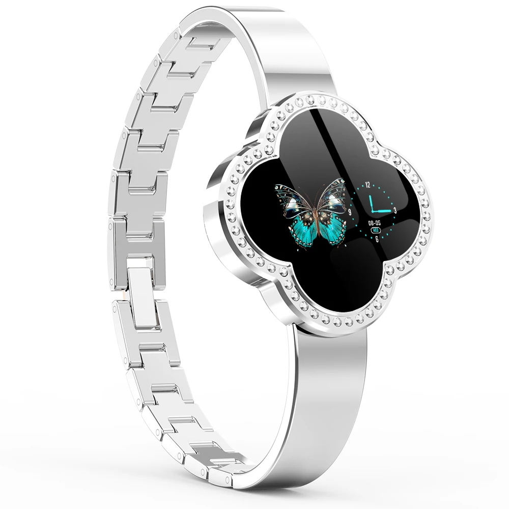 

KARUNO S6 Vrouwen Slimme Horloge Hartslagmeter Sport Horloge IP67 Waterdichte Stalen Band Fitness Brecelet Bloeddruk Horloge