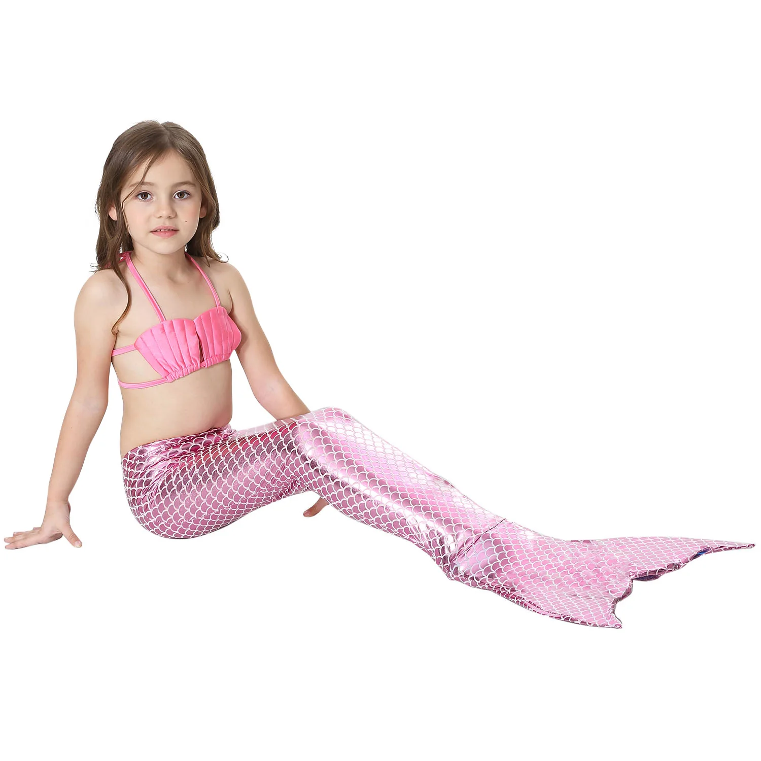 New Little Mermaid Tails for Girls Cosplay Suit Mermaid Tail Costume Girls Swimsuit Kids Children Swimming Dress french maid outfit
