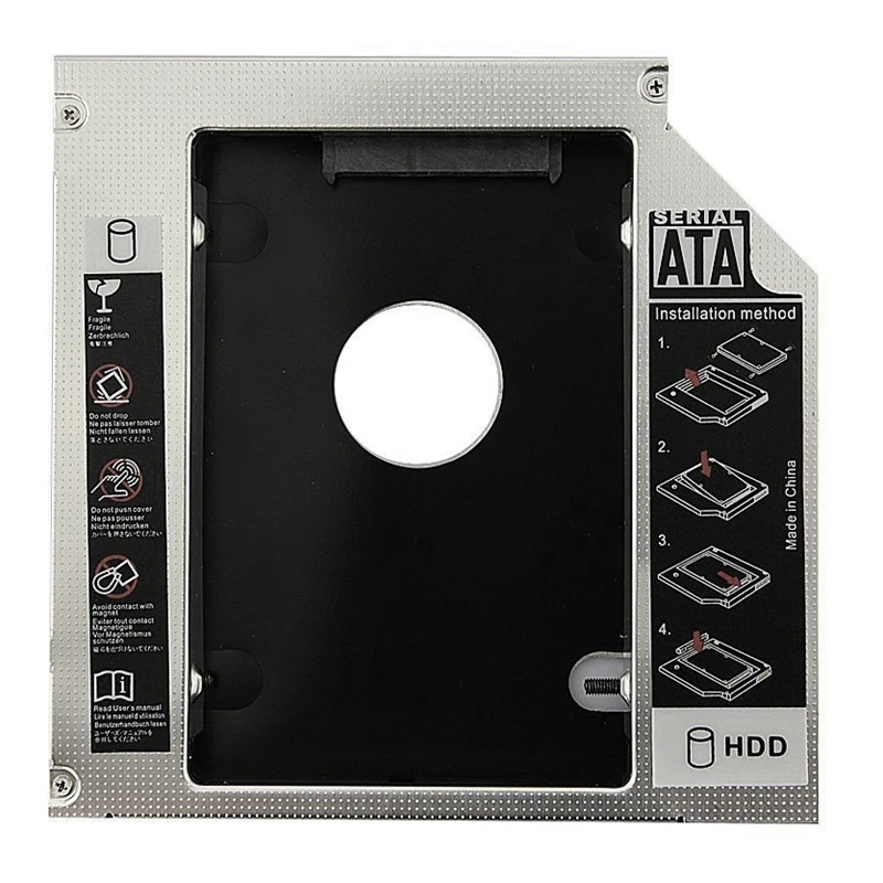Горячая Распродажа Универсальный алюминиевый 12 7 мм SATA 2 0 2nd HDD Caddy 5 &quotHDD чехол SSD