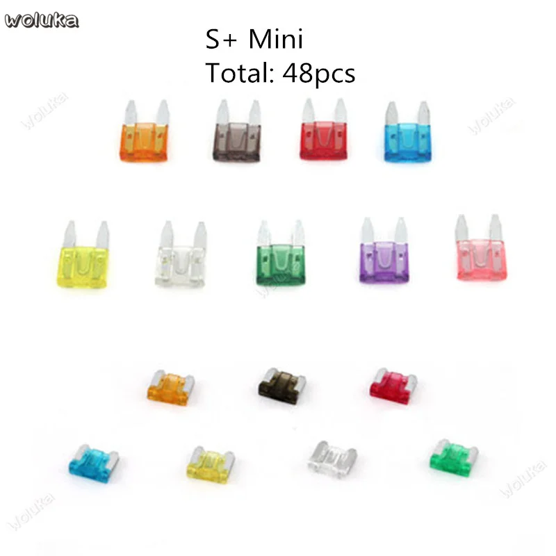 Send storage box insurance clip car cigarette lighter fuse small piece car insurance insert 5-40A CD50 Q04