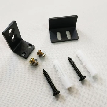 

Carbon Steel Barn Door Clip Guide Bottom Floor Roller Stay Guide Moving Sliding Non-Scratch Wall Guides Screws Door Hardwares