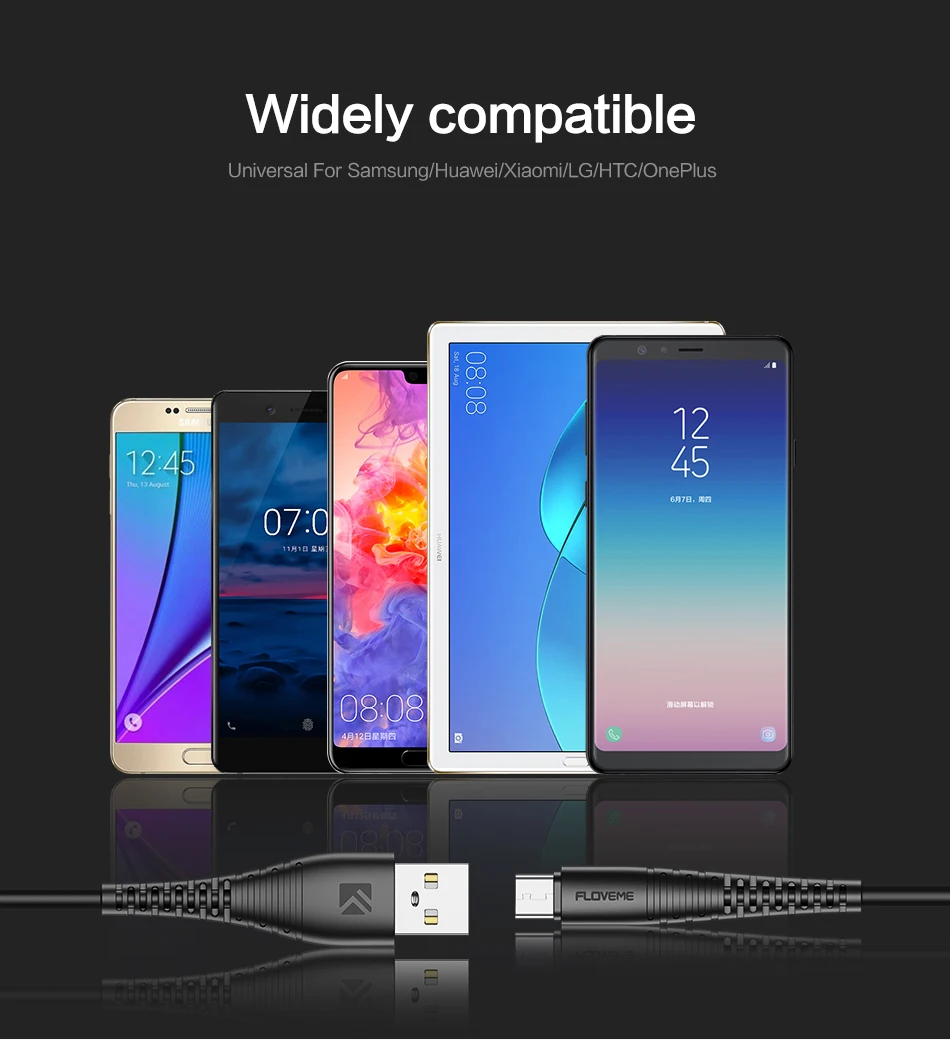 FLOVEME Micro USB кабель 5 В/2,4 А Быстрая зарядка телефонный кабель для samsung Xiaomi huawei для мобильного телефона USB Дата Шнуры Провода кабели