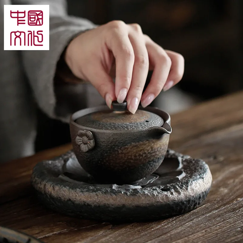 150cc японский ручной работы из керамики Gaiwan Ретро Gaiwan чайный набор кунг-фу