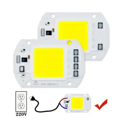 YNL реального Мощность светодио дный COB Чип 20 Вт 30 Вт 50 Вт светодио дный лампа 220 В 240 В Вход IP65 смарт-ic для DIY открытый светодио дный прожектор