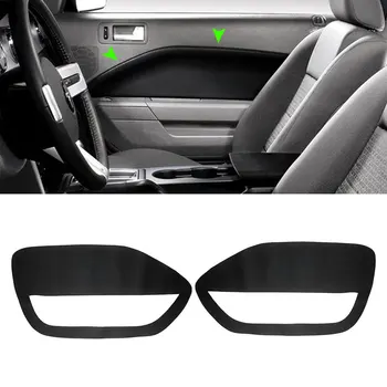 

For Ford Mustang 2005 2006 2007 2008 2009 2pcs Microfiber Leather Car Interior Front Door Handle Panel Cover Protective Trim