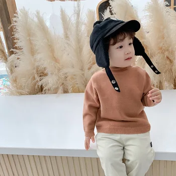 

2019 new arrival girls boys knitted sweaters autumn winter full sleeve fashion kids pullover sweater 1-6 years