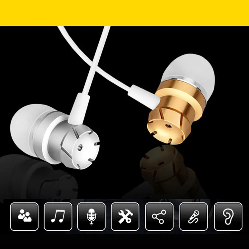 Earphone Metal Heavy Bass Music Earpiece For Samsung Galaxy S9 Plus S8 S7 Edge S6 Active S5 S4 Mini S3 S2 S Headphone Case Mic (27)