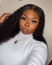 Peluca brasileña de ondas profundas prearrancada, peluca con malla frontal y pelo de bebé, 13x4, para mujeres negras