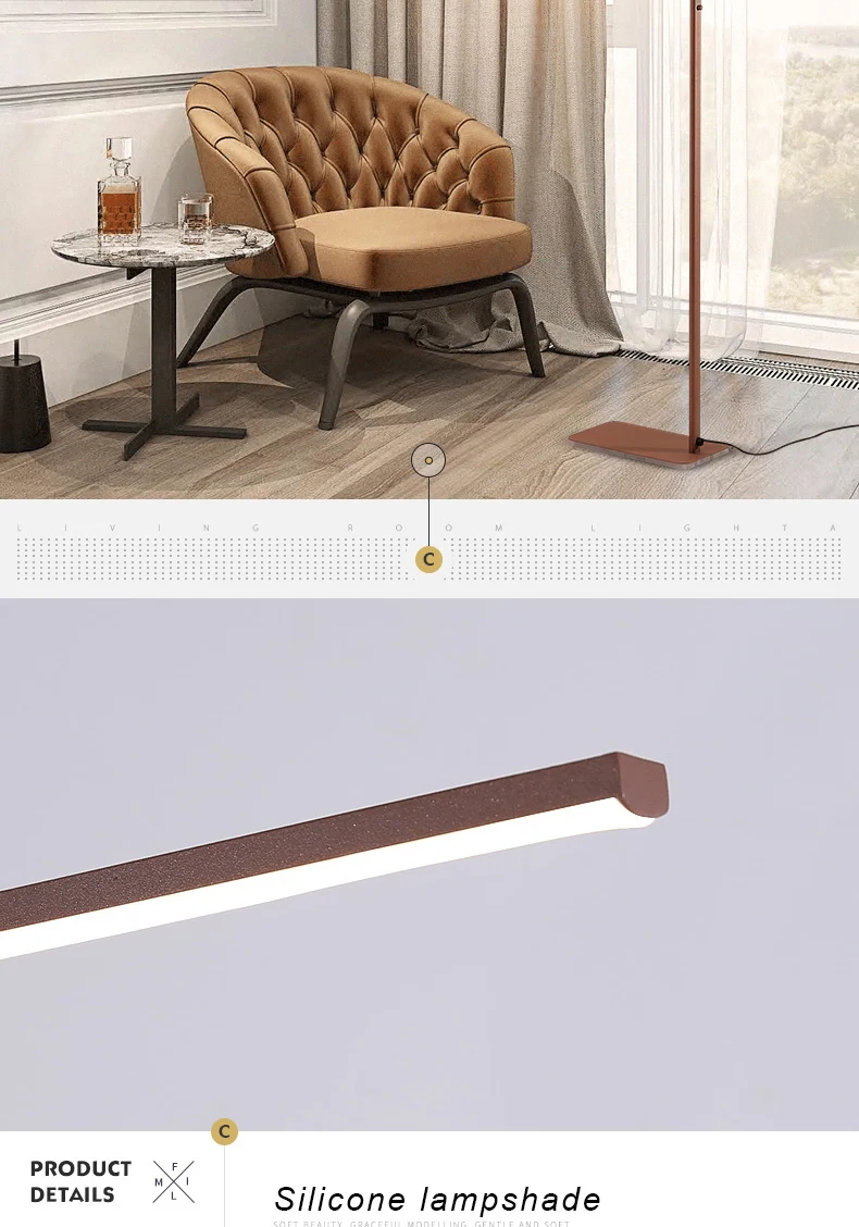 Modern LED Floor Lamps Living Room LED Floor lights Standing Family Rooms Bedroom Offices Dimmable Lighting stand lamp luminaria