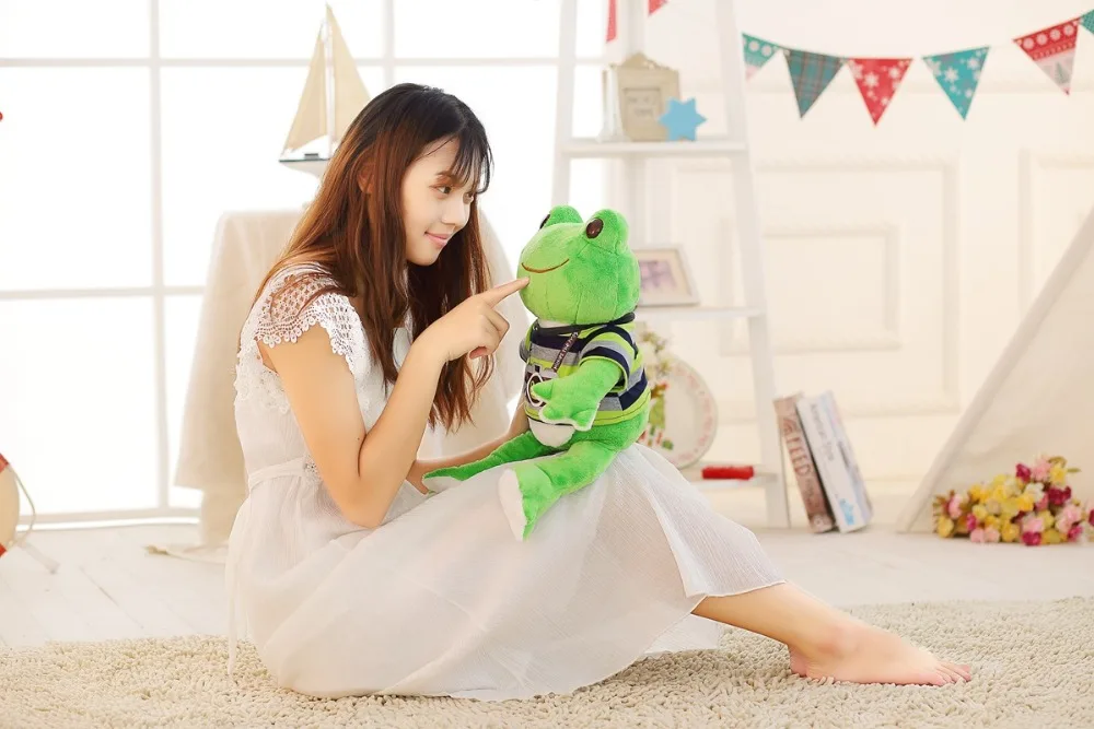 26cm/53cm Lovely Frog Cartoon Dressed Frog Animal Sleeping Presents Doll Kid Toy