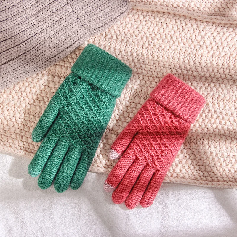 Перчатки зимние Guantes Invierno Mujer плюс толстые теплые Neri бархатные пять пальцев Сенсорный экран Eldiven Modis Gants Femme варежки