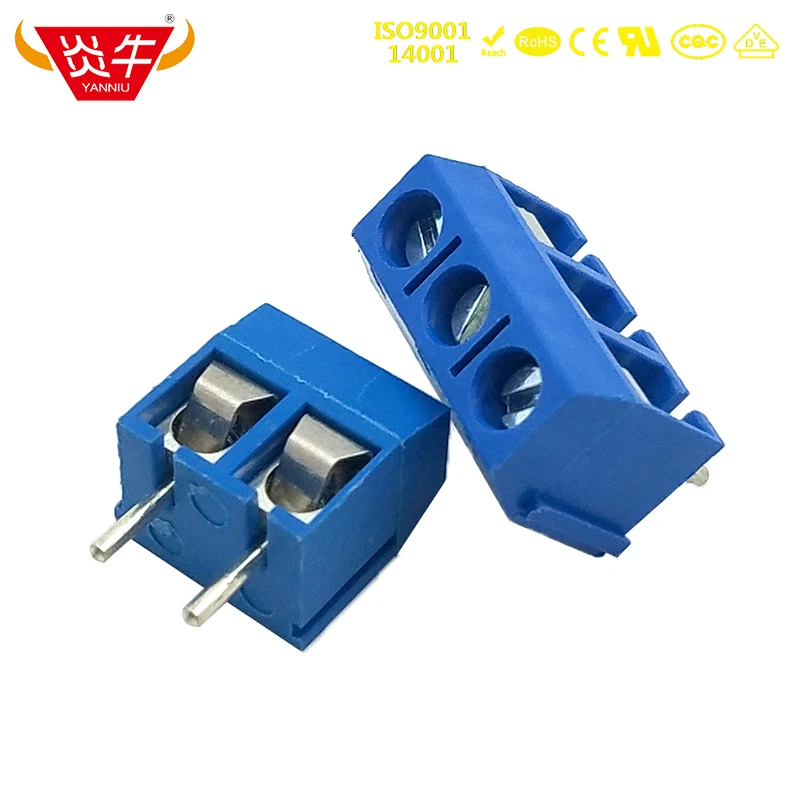 

10Pcs KF301 5.0 2P 3P PCB SCREW TERMINAL BLOCKS BLUE PLASTIC HEIGHT 10mm DG301 5.0mm PITCH 2PIN 3PIN PHOENIX DEGSON KEFA