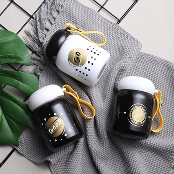 

Cute Portable Coffee Mug Stainless Steel Thermos Cups Vacuum Flask Thermo Water Bottle Mug Thermocup Mini School Bottle QZL048