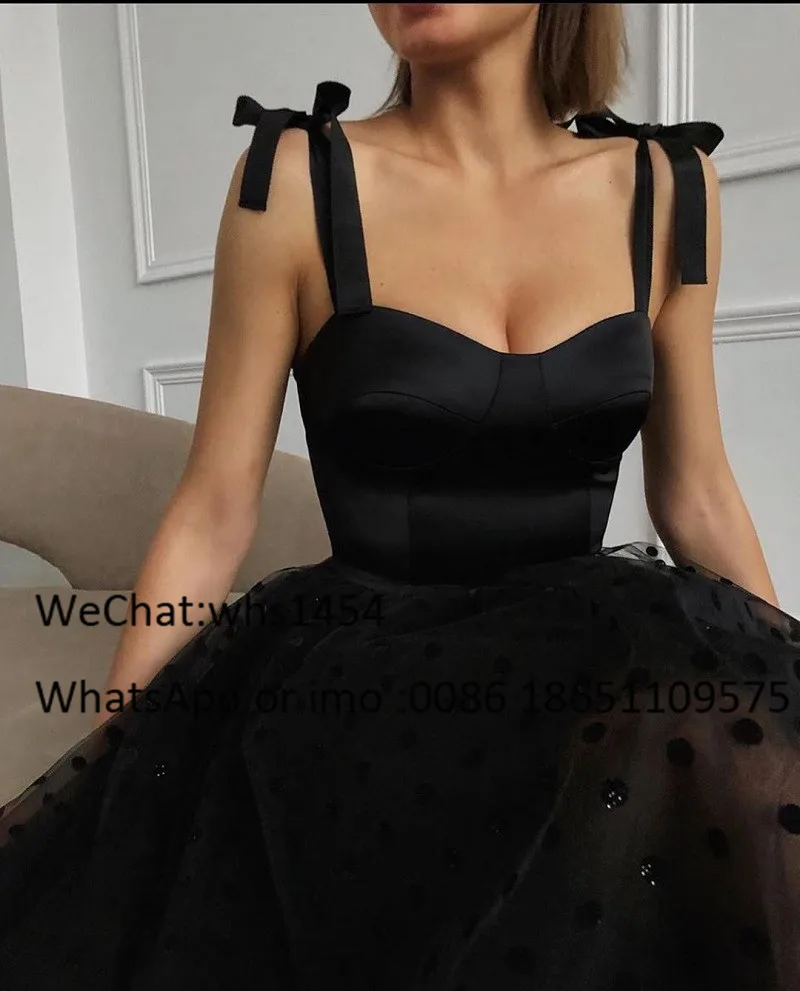Mbcullyd Black Tulle Cocktail Dresses Short Knee Length Prom Party Dress Graduation Fancy vestido coctel mujer elegant
