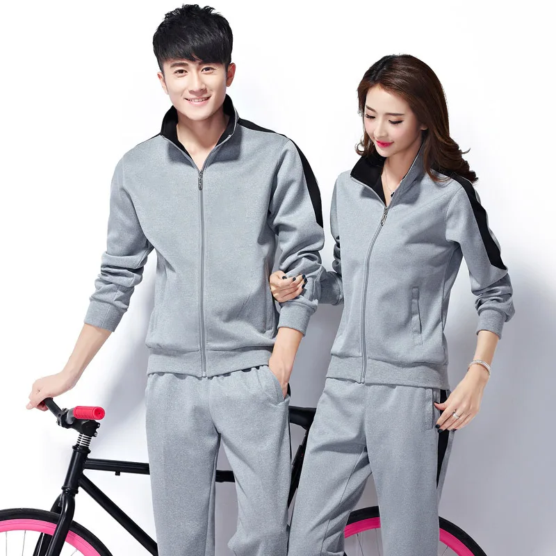 

2019 Spring Sports Set COUPLE'S Groups Sports Clothes Autumn School Uniform Men's Women's Running Sports Clothing