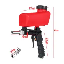 Пескоструйный пистолет гравитационный Пескоструйный пистолет Gu'n гравитационный пневматический Регулируемый дробеструйный аппарат мелкий песок